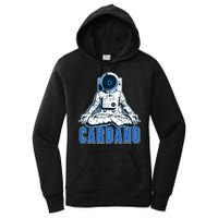 Cardano Mediating Yoga Astronaut Crypto Currency Women's Pullover Hoodie