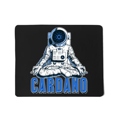 Cardano Mediating Yoga Astronaut Crypto Currency Mousepad