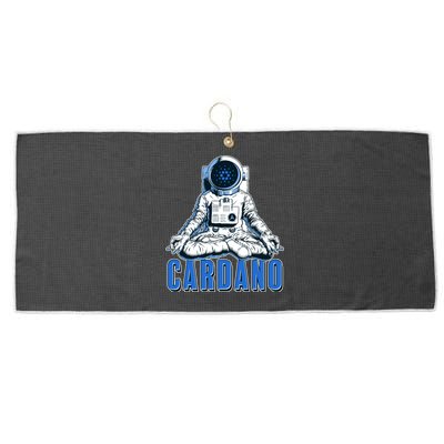 Cardano Mediating Yoga Astronaut Crypto Currency Large Microfiber Waffle Golf Towel