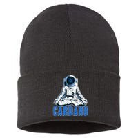 Cardano Mediating Yoga Astronaut Crypto Currency Sustainable Knit Beanie