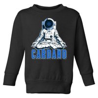 Cardano Mediating Yoga Astronaut Crypto Currency Toddler Sweatshirt