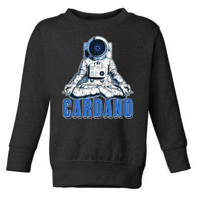 Cardano Mediating Yoga Astronaut Crypto Currency Toddler Sweatshirt