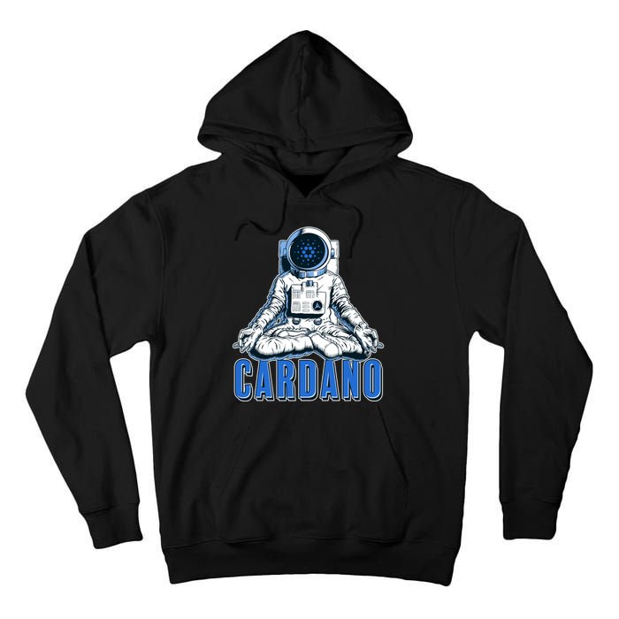 Cardano Mediating Yoga Astronaut Crypto Currency Tall Hoodie