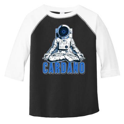 Cardano Mediating Yoga Astronaut Crypto Currency Toddler Fine Jersey T-Shirt