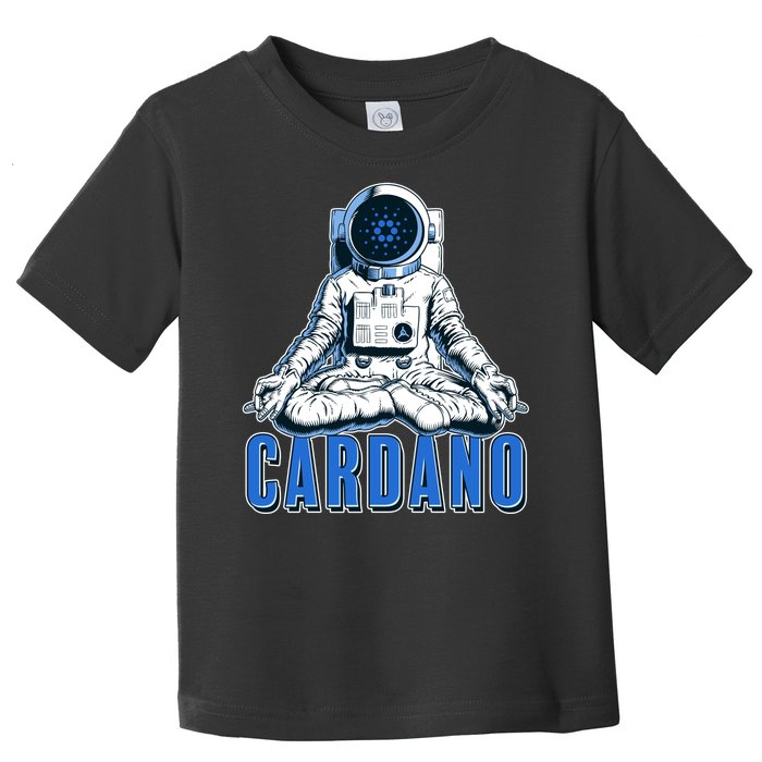 Cardano Mediating Yoga Astronaut Crypto Currency Toddler T-Shirt