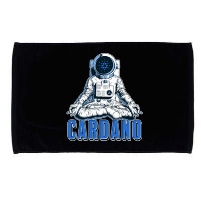 Cardano Mediating Yoga Astronaut Crypto Currency Microfiber Hand Towel