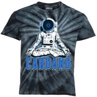 Cardano Mediating Yoga Astronaut Crypto Currency Kids Tie-Dye T-Shirt