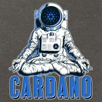 Cardano Mediating Yoga Astronaut Crypto Currency Cotton Canvas Backpack
