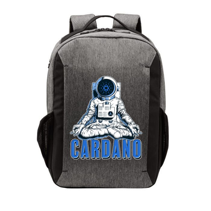 Cardano Mediating Yoga Astronaut Crypto Currency Vector Backpack