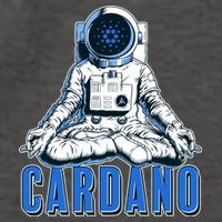 Cardano Mediating Yoga Astronaut Crypto Currency Vector Backpack