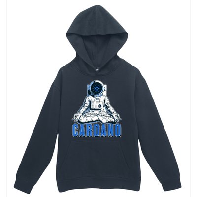 Cardano Mediating Yoga Astronaut Crypto Currency Urban Pullover Hoodie