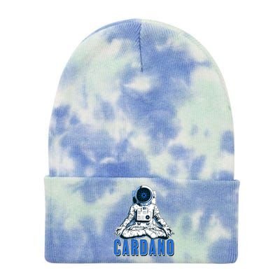 Cardano Mediating Yoga Astronaut Crypto Currency Tie Dye 12in Knit Beanie