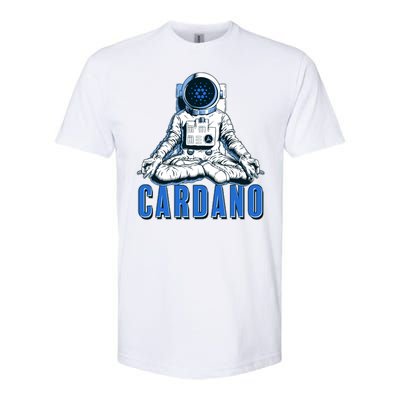 Cardano Mediating Yoga Astronaut Crypto Currency Softstyle® CVC T-Shirt