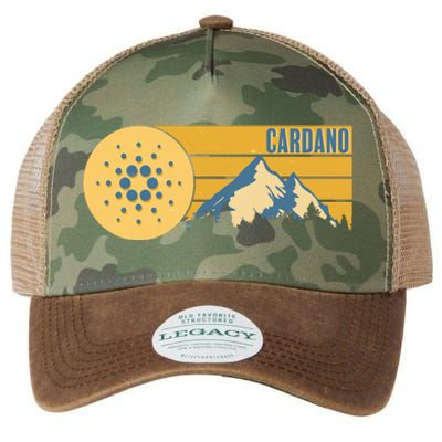 Cardano Vintage Mountains Crypto Currency Legacy Tie Dye Trucker Hat