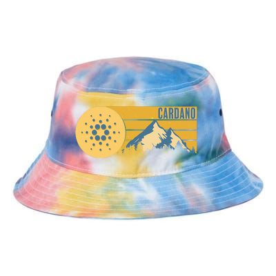 Cardano Vintage Mountains Crypto Currency Tie Dye Newport Bucket Hat