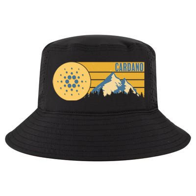 Cardano Vintage Mountains Crypto Currency Cool Comfort Performance Bucket Hat