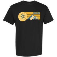 Cardano Vintage Mountains Crypto Currency Garment-Dyed Heavyweight T-Shirt