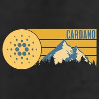 Cardano Vintage Mountains Crypto Currency Garment-Dyed Heavyweight T-Shirt