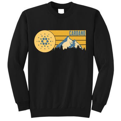 Cardano Vintage Mountains Crypto Currency Sweatshirt