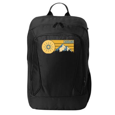 Cardano Vintage Mountains Crypto Currency City Backpack