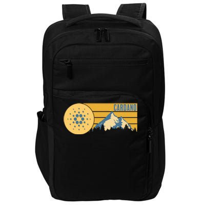 Cardano Vintage Mountains Crypto Currency Impact Tech Backpack