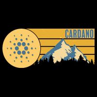Cardano Vintage Mountains Crypto Currency Backpack