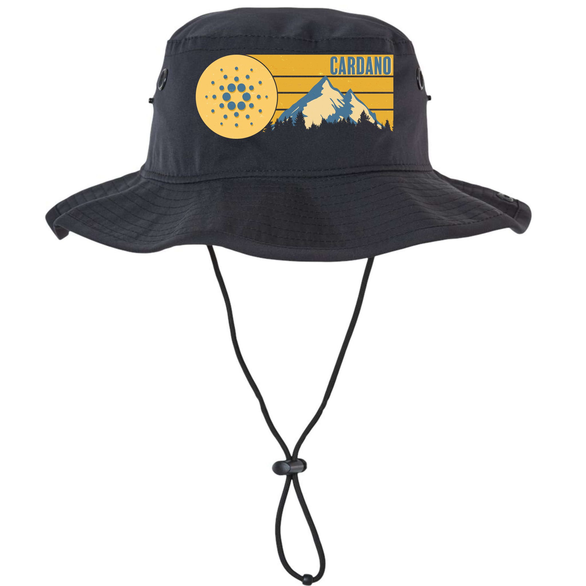 Cardano Vintage Mountains Crypto Currency Bucket Hat