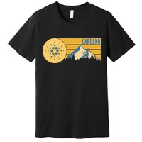 Cardano Vintage Mountains Crypto Currency Premium T-Shirt