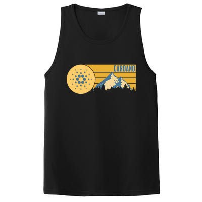 Cardano Vintage Mountains Crypto Currency PosiCharge Competitor Tank