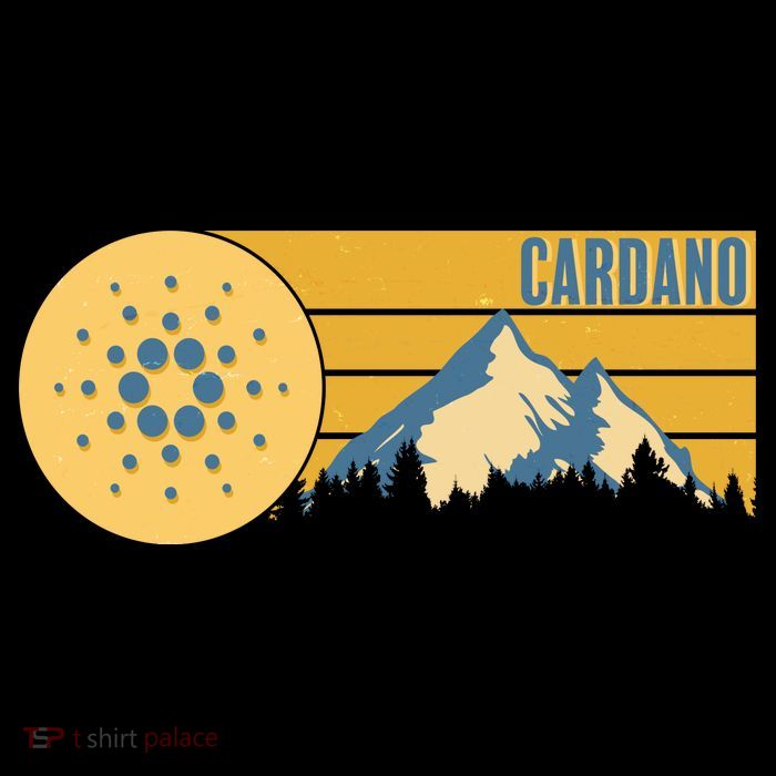 Cardano Vintage Mountains Crypto Currency Tie-Dye T-Shirt