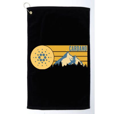 Cardano Vintage Mountains Crypto Currency Platinum Collection Golf Towel