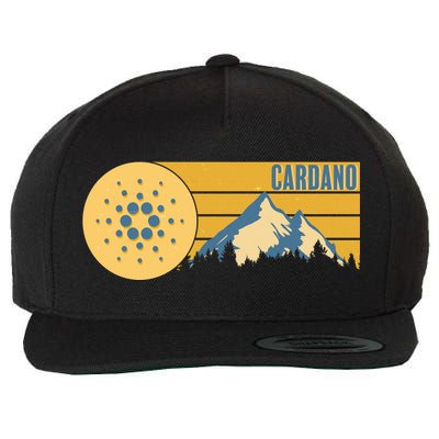 Cardano Vintage Mountains Crypto Currency Wool Snapback Cap