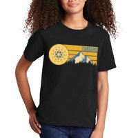 Cardano Vintage Mountains Crypto Currency Kids T-Shirt