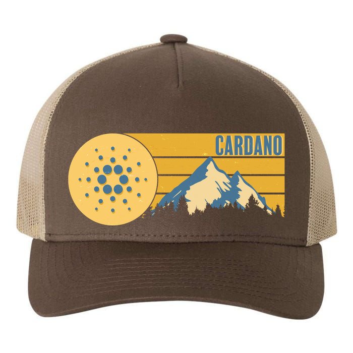 Cardano Vintage Mountains Crypto Currency Yupoong Adult 5-Panel Trucker Hat