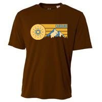 Cardano Vintage Mountains Crypto Currency Cooling Performance Crew T-Shirt