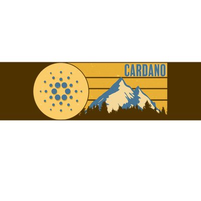 Cardano Vintage Mountains Crypto Currency Bumper Sticker