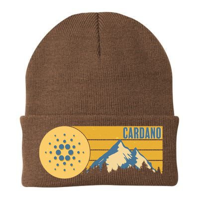 Cardano Vintage Mountains Crypto Currency Knit Cap Winter Beanie