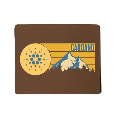 Cardano Vintage Mountains Crypto Currency Mousepad