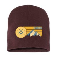 Cardano Vintage Mountains Crypto Currency Short Acrylic Beanie