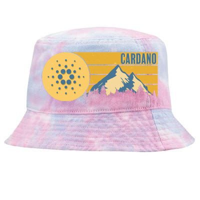 Cardano Vintage Mountains Crypto Currency Tie-Dyed Bucket Hat