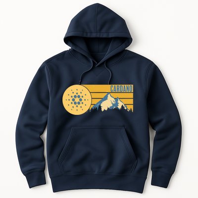 Cardano Vintage Mountains Crypto Currency Hoodie