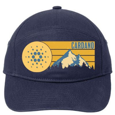 Cardano Vintage Mountains Crypto Currency 7-Panel Snapback Hat