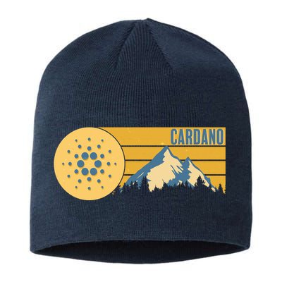 Cardano Vintage Mountains Crypto Currency Sustainable Beanie