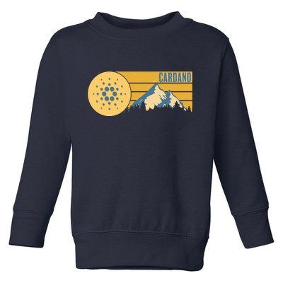 Cardano Vintage Mountains Crypto Currency Toddler Sweatshirt