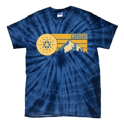 Cardano Vintage Mountains Crypto Currency Tie-Dye T-Shirt