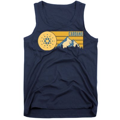 Cardano Vintage Mountains Crypto Currency Tank Top