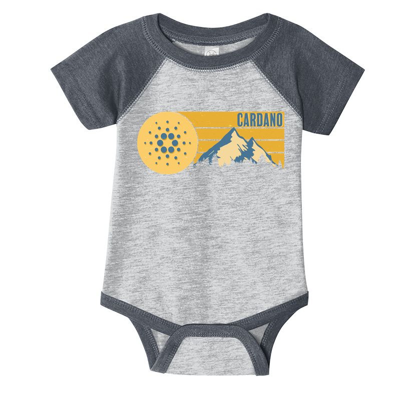 Cardano Vintage Mountains Crypto Currency Infant Baby Jersey Bodysuit