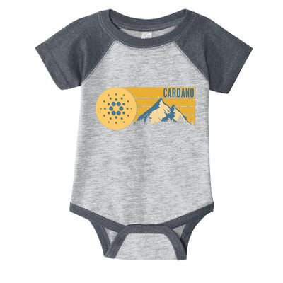 Cardano Vintage Mountains Crypto Currency Infant Baby Jersey Bodysuit