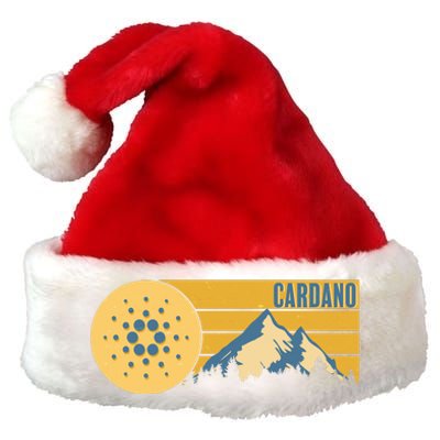 Cardano Vintage Mountains Crypto Currency Premium Christmas Santa Hat