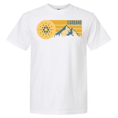 Cardano Vintage Mountains Crypto Currency Garment-Dyed Heavyweight T-Shirt